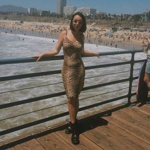 90s GUESS Leopard Print Camisole Mini Dress